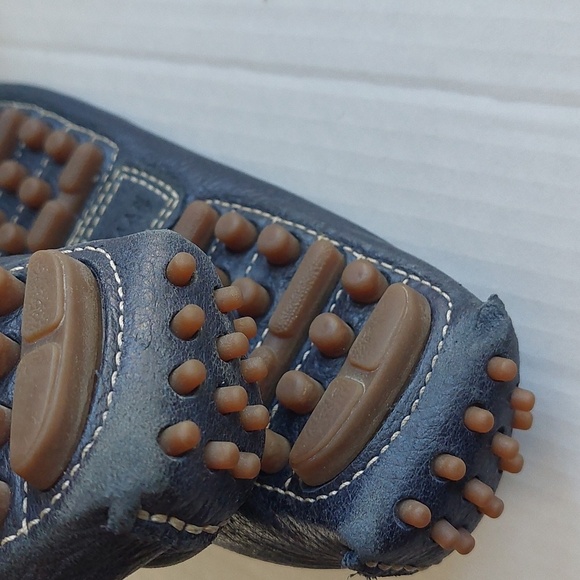 Men COLE HAAN Navy BLUE Loafers Leather Driving Shoes Sz 8.5 - Picture 8 of 8